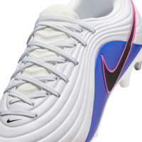 Nike Tiempo Maestro Academy IJzeren-Nop Voetbalschoenen (SG) Anti-Clog Wit Blauw Felroze