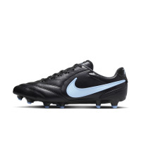 Nike Tiempo Ligera Pro Gras Voetbalschoenen (FG) Zwart Lichtblauw