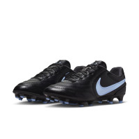 Nike Tiempo Ligera Pro Gras Voetbalschoenen (FG) Zwart Lichtblauw