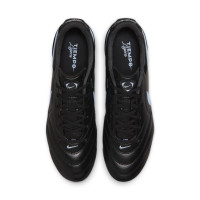 Nike Tiempo Ligera Pro Gras Voetbalschoenen (FG) Zwart Lichtblauw