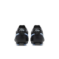 Nike Tiempo Ligera Pro Gras Voetbalschoenen (FG) Zwart Lichtblauw