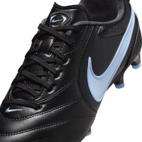 Nike Tiempo Ligera Pro Gras Voetbalschoenen (FG) Zwart Lichtblauw