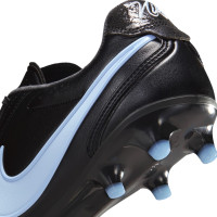 Nike Tiempo Ligera Pro Gras Voetbalschoenen (FG) Zwart Lichtblauw