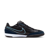 Nike Tiempo Street Gato Straatvoetbalschoenen Zwart Obsidian Lichtblauw