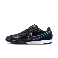 Nike Tiempo Street Gato Straatvoetbalschoenen Zwart Obsidian Lichtblauw