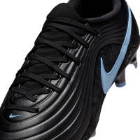 Nike Tiempo Maestro Academy Gras / Kunstgras Voetbalschoenen (MG) Zwart Lichtblauw