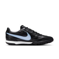 Nike Tiempo Ligera Pro Turf Voetbalschoenen (TF) Zwart Lichtblauw