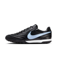 Nike Tiempo Ligera Pro Turf Football Boots (TF) Black Light Blue