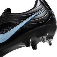 Nike Tiempo Maestro Academy IJzeren-Nop Voetbalschoenen (SG) Anti-Clog Zwart Lichtblauw