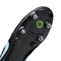 Nike Tiempo Maestro Academy IJzeren-Nop Voetbalschoenen (SG) Anti-Clog Zwart Lichtblauw