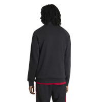 adidas Manchester United Originals Trainingstrui 1/4-Zip Zwart Wit Rood