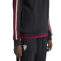 adidas Manchester United Originals Trainingstrui 1/4-Zip Zwart Wit Rood