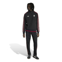 adidas Manchester United Originals Trainingstrui 1/4-Zip Zwart Wit Rood