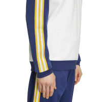 adidas Real Madrid Originals Crew Sweater White Dark Blue Light Orange