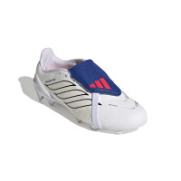 adidas Predator League FT Gras Voetbalschoenen (FG) Kids Wit Zilver Blauw Rood