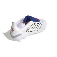 adidas Predator League FT Gras Voetbalschoenen (FG) Kids Wit Zilver Blauw Rood