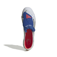 adidas Predator Elite FT Gras Voetbalschoenen (FG) Wit Zilver Blauw Rood