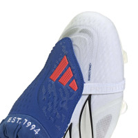 adidas Predator Elite FT Gras Voetbalschoenen (FG) Wit Zilver Blauw Rood