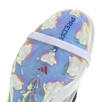 adidas Predator Elite FT Gras Voetbalschoenen (FG) Wit Zilver Blauw Rood
