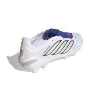 adidas Predator League FT Gras Voetbalschoenen (FG) Wit Zilver Blauw Rood