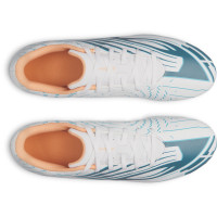 Under Armour Shadow Select 4 Gras Voetbalschoenen (FG) Wit Donkerblauw Azuurblauw Oranje