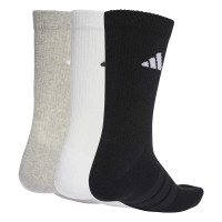 adidas Cushioned Sportswear Crew Sokken 3-Pack Grijs Wit Zwart