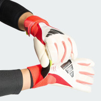 adidas Predator Pro Strap Goalkeeper Gloves White Red Black