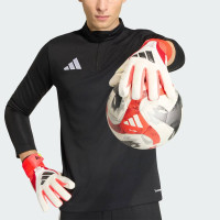 adidas Predator Pro Strap Goalkeeper Gloves White Red Black