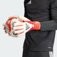 adidas Predator Pro Strap Goalkeeper Gloves White Red Black