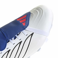 adidas Predator Club FT Gras / Kunstgras Voetbalschoenen (MG) Wit Zilver Blauw Rood