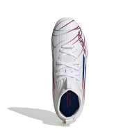 adidas F50 Sparkfusion League Gras / Kunstgras Voetbalschoenen (MG) Kids Wit Blauw Rood