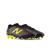 New Balance Tekela V5 Team Low Gras Voetbalschoenen (FG) Kids Zwart Geel Rood