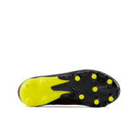 New Balance Tekela V5 Team Low Gras Voetbalschoenen (FG) Kids Zwart Geel Rood