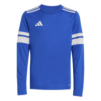 adidas Squadra 25 Long Sleeve Football Shirt Kids Blue White
