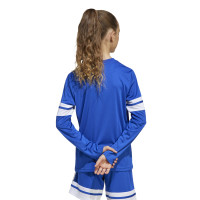 adidas Squadra 25 Long Sleeve Football Shirt Kids Blue White