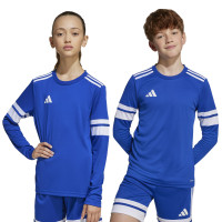 adidas Squadra 25 Long Sleeve Football Shirt Kids Blue White