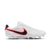 Nike Tiempo Ligera Pro Gras Football Boots (FG) White Black Bright Red