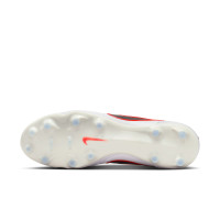 Nike Tiempo Ligera Pro Gras Voetbalschoenen (FG) Wit Zwart Felrood