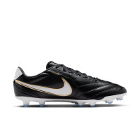Nike Tiempo Ligera Pro Gras Football Boots (FG) Black White Gold