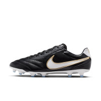 Nike Tiempo Ligera Pro Gras Football Boots (FG) Black White Gold