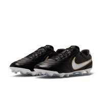 Nike Tiempo Ligera Pro Gras Football Boots (FG) Black White Gold