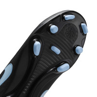 Nike Tiempo Maestro Club Gras / Kunstgras Voetbalschoenen (MG) Kids Zwart Lichtblauw