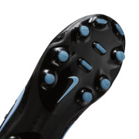 Nike Tiempo Maestro Academy Gras / Kunstgras Voetbalschoenen (MG) Kids Zwart Lichtblauw