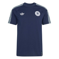 adidas Duitsland Originals T-shirt Donkerblauw Lichtblauw Wit