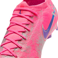 Nike Zoom Mercurial Vapor 16 Vinicius Júnior Pro Gras Voetbalschoenen (FG) Felroze Paars Zilver