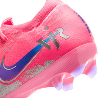 Nike Zoom Mercurial Vapor 16 Vinicius Júnior Pro Gras Voetbalschoenen (FG) Felroze Paars Zilver