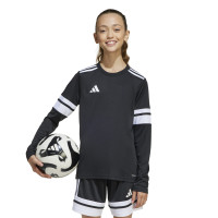 Maillot de football à manches longues adidas Squadra 25 pour Enfants, noir et blanc