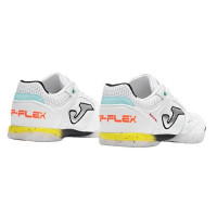 Joma Top Flex Indoor Football Boots (IN) White Yellow Orange Turquoise