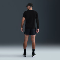 Nike Miler Breathe Trainingsshirt Zwart Zilver