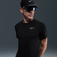 Nike Miler Breathe Trainingsshirt Zwart Zilver